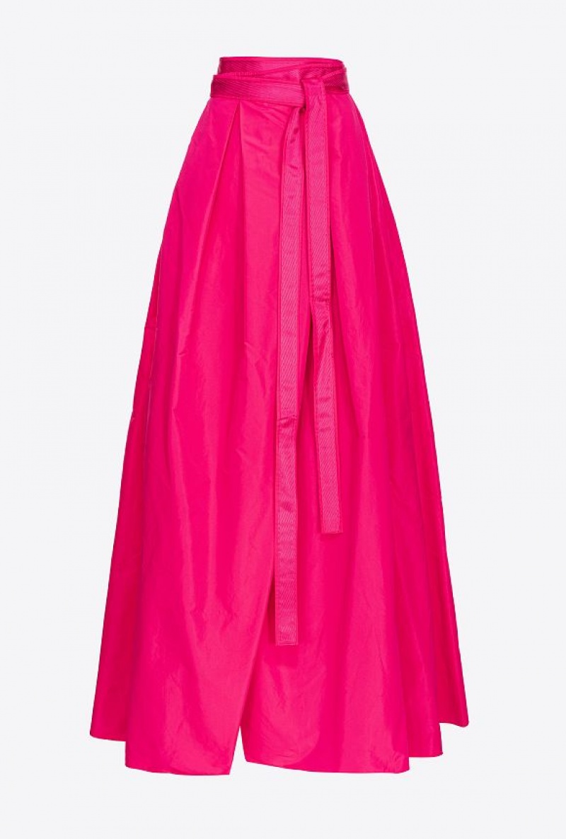 Pinko Taffeta Maxi-skirt BEETROOT | SN-PKO34093