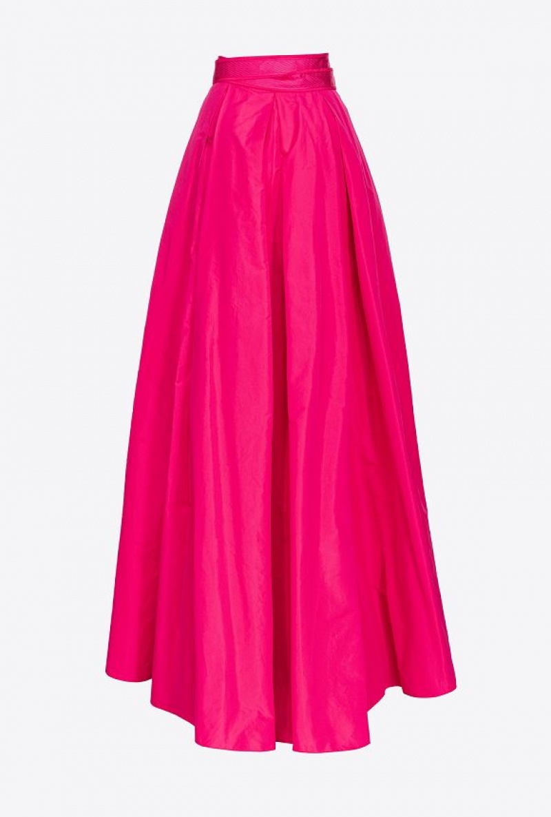 Pinko Taffeta Maxi-skirt BEETROOT | SN-PKO34093