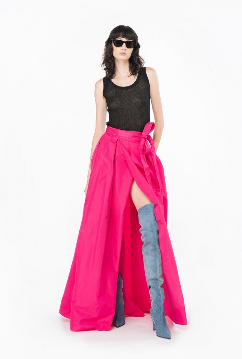 Pinko Taffeta Maxi-skirt BEETROOT | SN-PKO34093