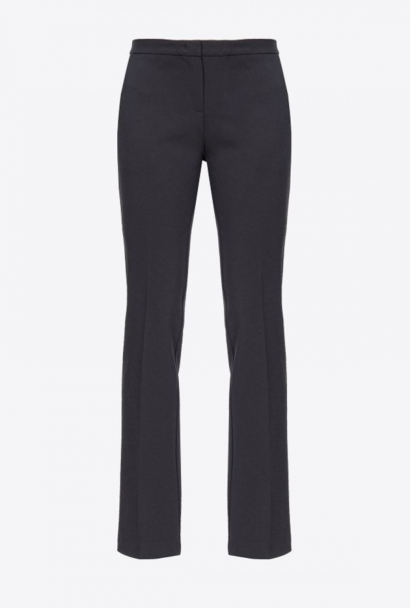 Pinko Technical Crepe Trousers LIMO BLACK | SN-PKO33688