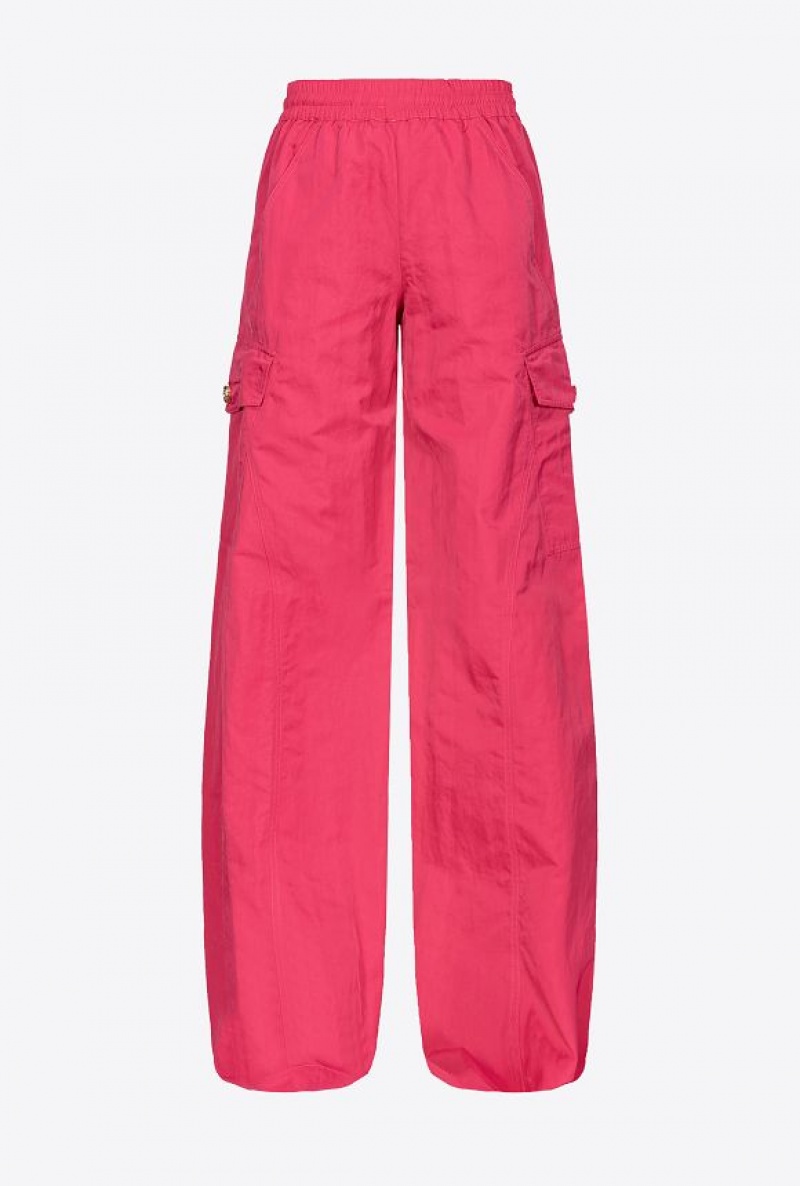 Pinko Technical Twill Cargo Trousers VENICE PINK | SN-PKO33740