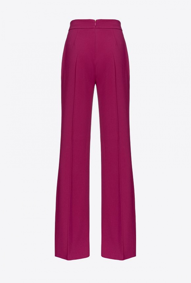 Pinko Trousers With Golden Buttons BOUGAINVILLEA PURPLE | SN-PKO33772