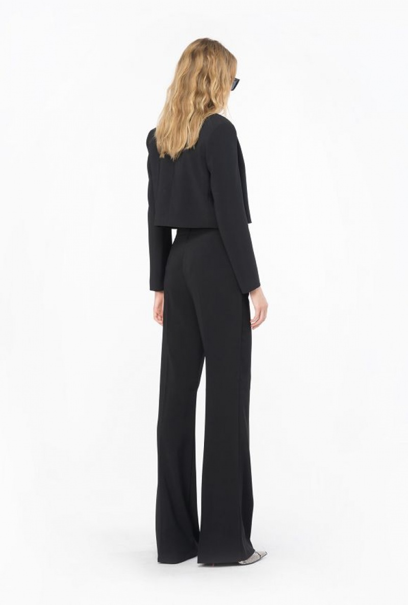 Pinko Trousers With Golden Buttons LIMO BLACK | SN-PKO33964