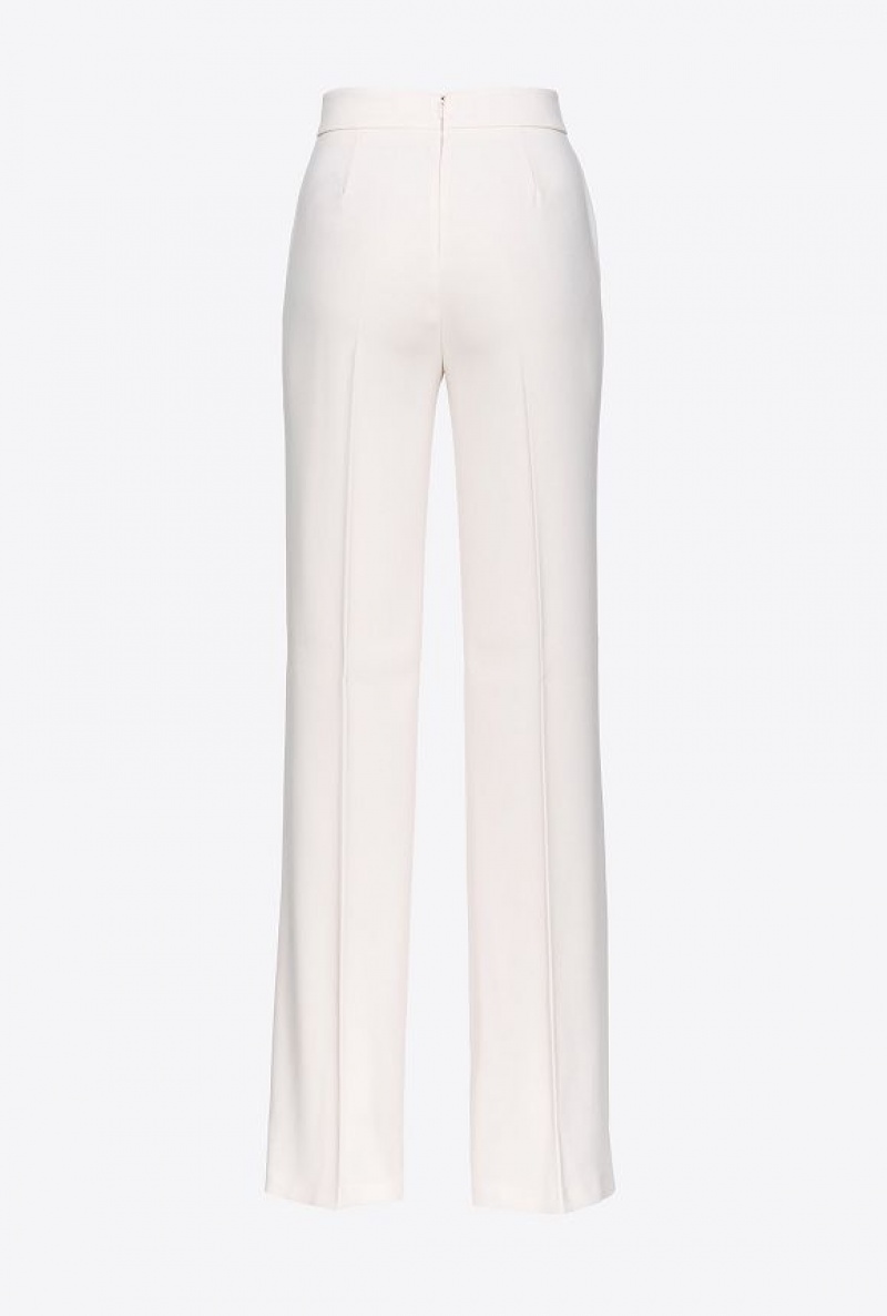 Pinko Trousers With Golden Buttons PASTEL PARCHMENT | SN-PKO33694