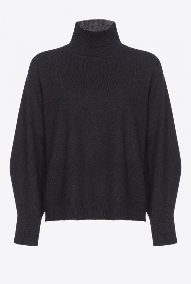 Pinko Turtleneck With Contrasting Edging LIMO BLACK | SN-PKO33435