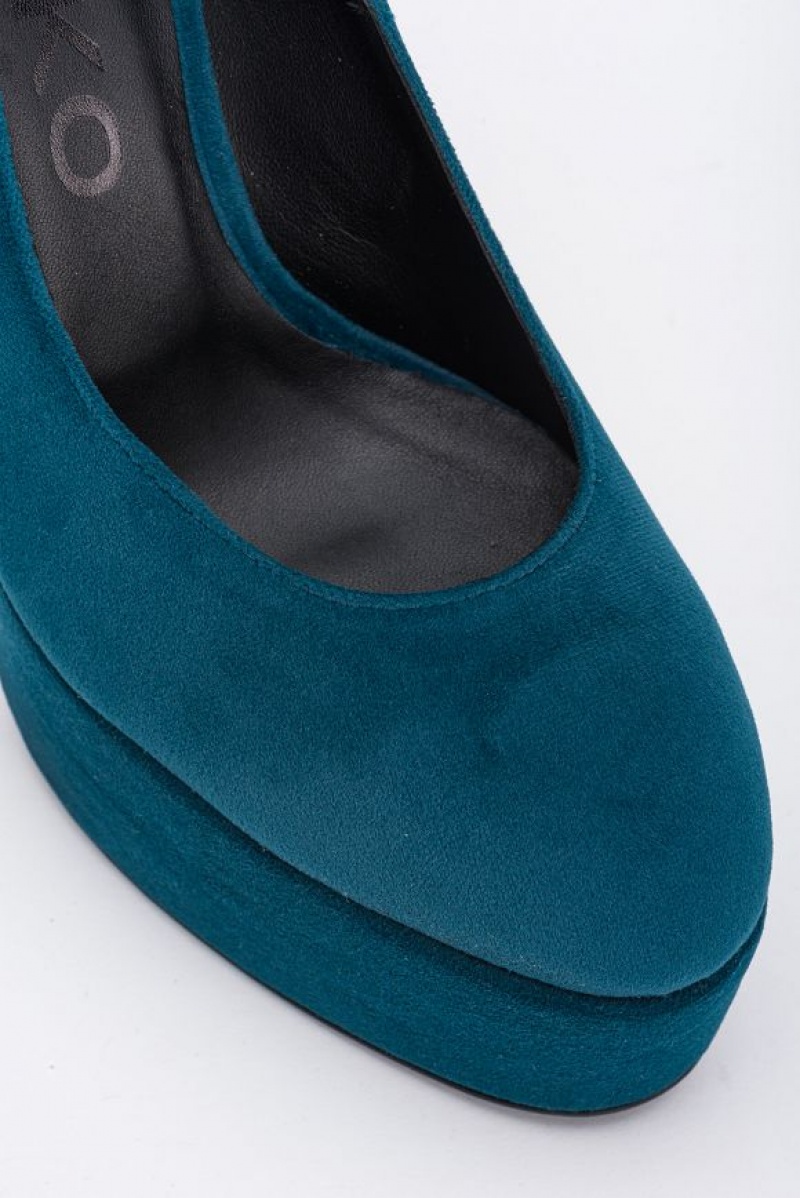 Pinko Velvet Mary Janes PETROL BLUE-PACIFIC BLUE | SN-PKO34155