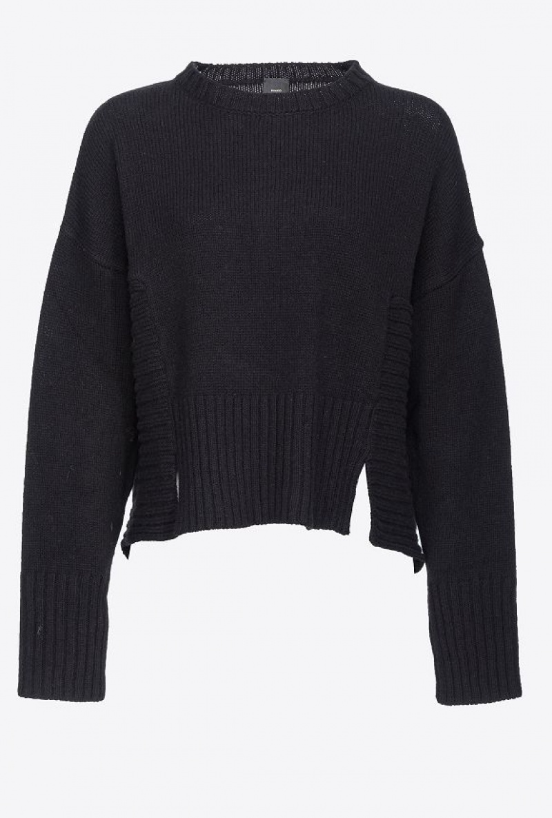 Pinko Wool And Cashmere Sweater LIMO BLACK | SN-PKO33505